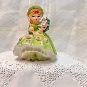 Vintage Porcelain Figurine, English Irish Ceramic Girl Doll Figurine